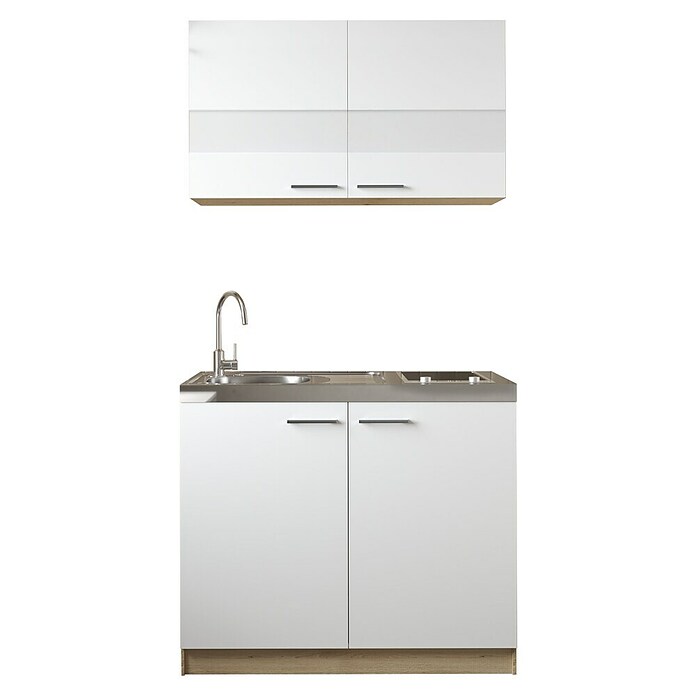 Respekta Merle Miniküche Set 3 (Breite: 100 cm, Weiß, Glaskeramikkochfeld) | BAUHAUS
