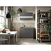 Respekta Merle Miniküche Typ 5 (Breite: 100 cm, Grau, Duo-Kochmulde) | BAUHAUS