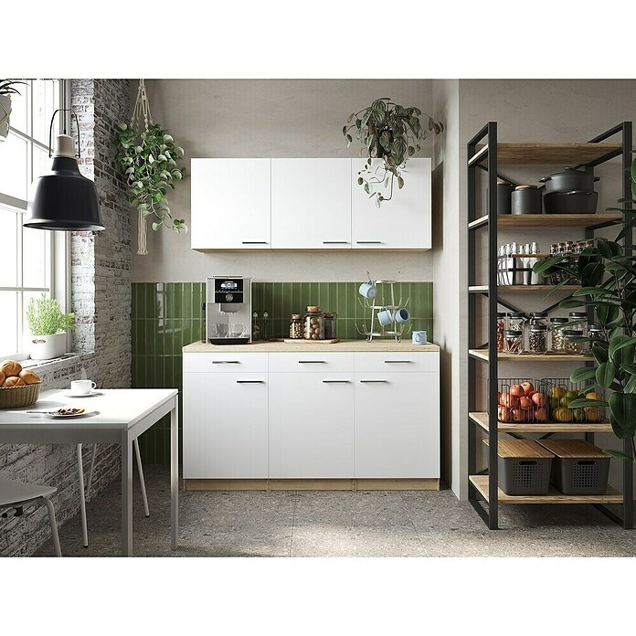 Respekta Merle Küchen-Set (150 x 60 x 200 cm, Weiß) | BAUHAUS