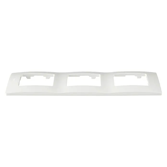 Legrand Niloé Marco - Blanco, Modelo de mecanismos: x 3, Plástico, Instalar - Placa de cubierta triple blanca para enchufes e interruptores, diseñada para un acabado de pared elegante.
