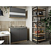 Respekta Merle Miniküche Set 3 (Breite: 100 cm, Grau, Glaskeramikkochfeld) | BAUHAUS