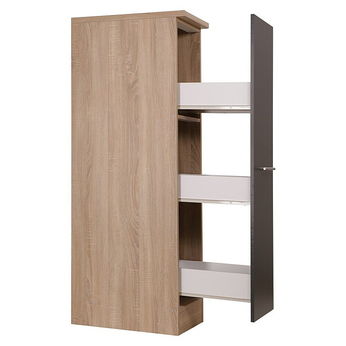 Respekta Merle Apotheker-Hochschrank (B x T x H: 30 x 60 x 144,8 cm, Grau, mit Arbeitsplattenabdeckung) | BAUHAUS
