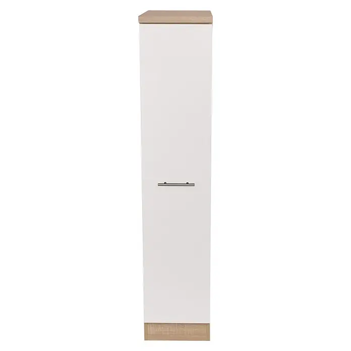 Respekta Merle Apotheker-Hochschrank - B x T x H: 30 x 60 x 144,8 cm, Weiß, mit Arbeitsplattenabdeckung - Dieser Schrank in Weiß und Holzoptik bietet Stauraum und fügt sich dank des schlichten Designs gut in verschiedene Einrichtungsstile ein.
