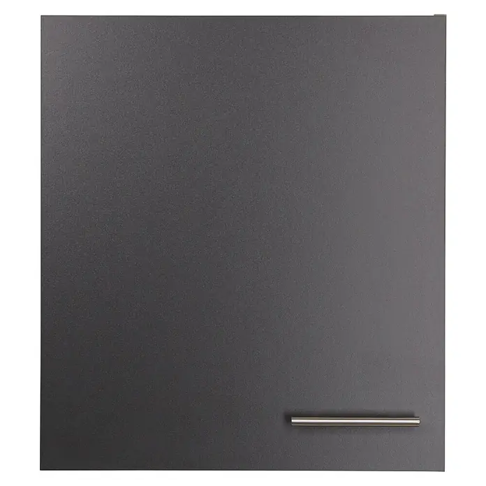 Respekta Merle Hängeschrank - B x T x H: 50 x 34,6 x 56,1 cm, Grau - Graue Schranktür mit horizontalem, silbernem Griff. Schlichtes und modernes Design für Küche oder andere Räume.