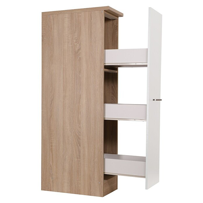Respekta Merle Apotheker-Hochschrank (B x T x H: 30 x 60 x 144,8 cm, Weiß, mit Arbeitsplattenabdeckung) | BAUHAUS