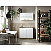Respekta Merle Miniküche Set 3 (Breite: 100 cm, Weiß, Glaskeramikkochfeld) | BAUHAUS
