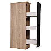Respekta Merle Apotheker-Hochschrank (B x T x H: 30 x 60 x 144,8 cm, Schwarz, mit Arbeitsplattenabdeckung) | BAUHAUS