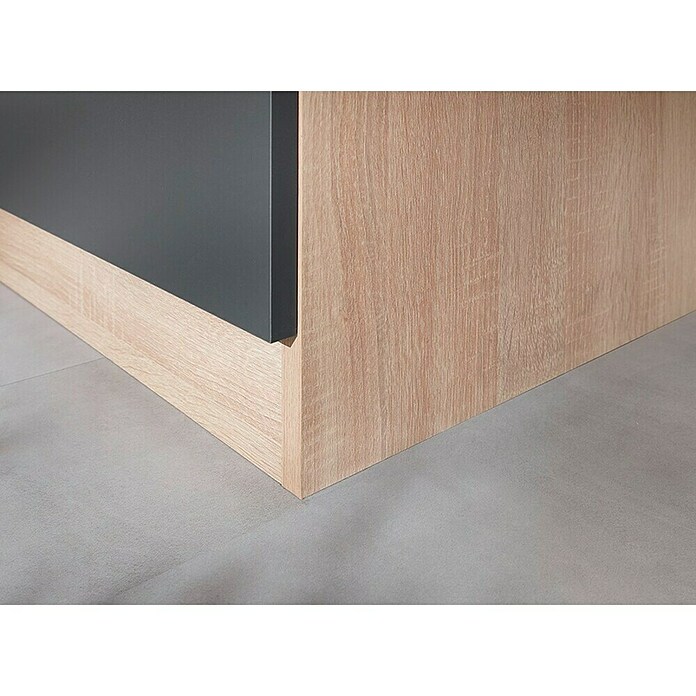 Respekta Merle Miniküche Set 3 (Breite: 100 cm, Grau, Glaskeramikkochfeld) | BAUHAUS