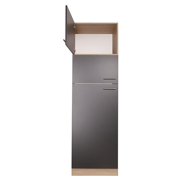 Respekta Merle Geräteumbauschrank (B x T x H: 60 x 60 x 200 cm, Grau, Für Kühl-Gefrierkombination) | BAUHAUS