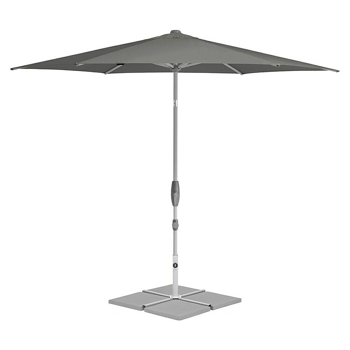 Suncomfort Marktschirm Shell-Turn (Steingrau, Durchmesser Bespannung: 300 cm) | BAUHAUS