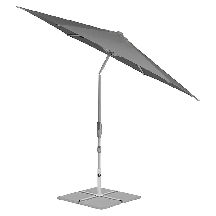 Suncomfort Marktschirm Shell-Turn - Steingrau, Durchmesser Bespannung: 300 cm - Der elegante Sonnenschirm bietet optimalen Schutz vor der Sonne. Sein robustes Design macht ihn zum idealen Begleiter für den Garten.