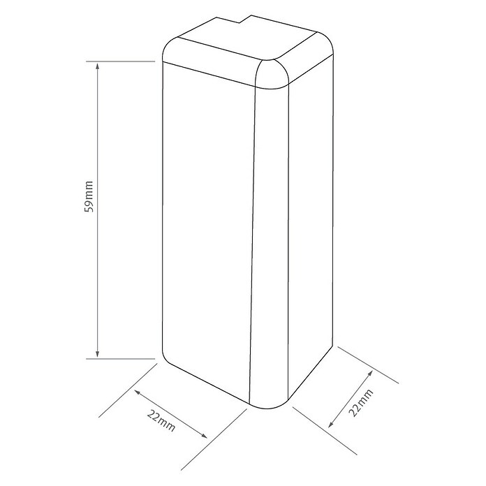 Egger Vanjski kutnik za lajsne Cubical  (Bijela, 2 Kom.) | BAUHAUS