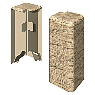 Egger Außenecke Cubical (Eiche mittelbraun, 2 Stk., Passend für: Egger Cubical Sockelleisten 14 x 58 mm)