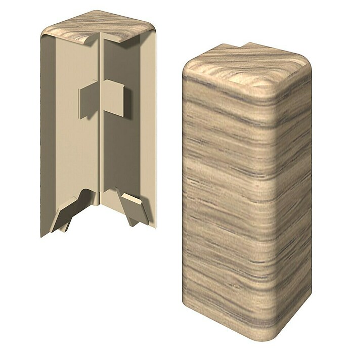 Egger Außenecke Cubical (Eiche greige, 2 Stk., Passend für: Egger Cubical Sockelleisten 14 x 58 mm) | BAUHAUS