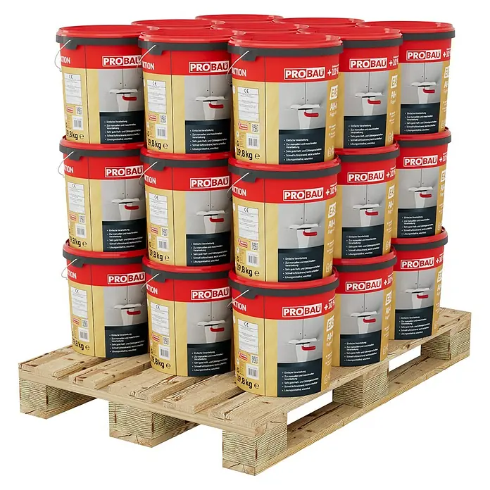 Probau Fugenspachtel Easyfill All-in-1 - 19,8 kg - Palette mit mehreren Eimern ProBAU Fertigspachtel.