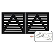 Plus Zauntor Tokyo inkl. Beschläge (200 x 90 cm, Schwarz (RAL 9005)) | BAUHAUS