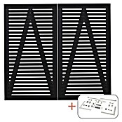 Plus Tokyo Zauntor Tokyo inkl. Beschläge (200 x 180 cm, Schwarz (RAL 9005), Holz, Mit Beschlägen) | BAUHAUS