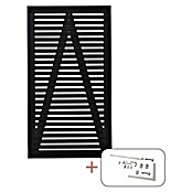 Plus Tokyo Zauntor Tokyo inkl. Beschläge (100 x 180 cm, Schwarz (RAL 9005), Holz, Mit Beschlägen) | BAUHAUS