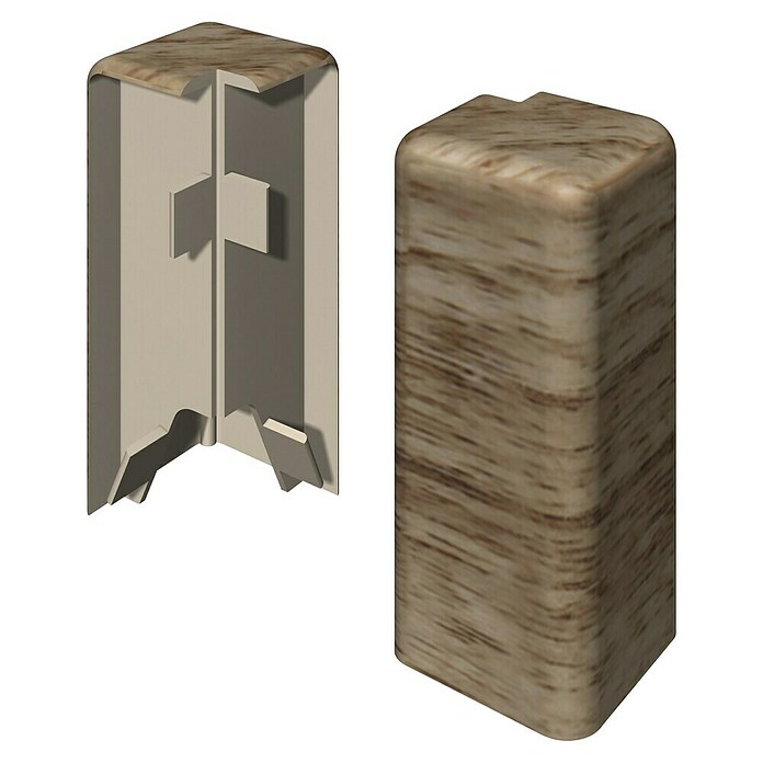 Egger Außenecke Cubical (Eiche beige, 2 Stk., Passend für: Egger Cubical Sockelleisten 14 x 58 mm) | BAUHAUS