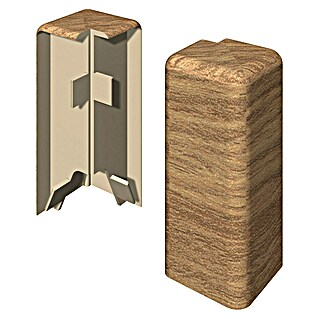 Egger Außenecke Cubical (Eiche rotbraun, 2 Stk., Passend für: Egger Cubical Sockelleisten 14 x 58 mm)