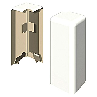 Egger Außenecke Cubical (Universal weiß, 2 Stk., Passend für: Egger Cubical Sockelleisten 14 x 58 mm)