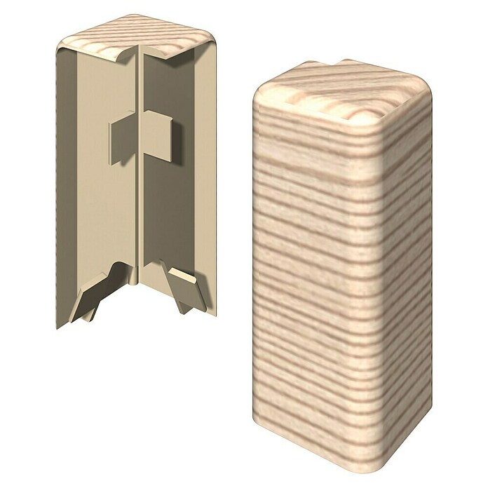 Egger Außenecke Cubical (Esche beige, 2 Stk., Passend für: Egger Cubical Sockelleisten 14 x 58 mm) | BAUHAUS