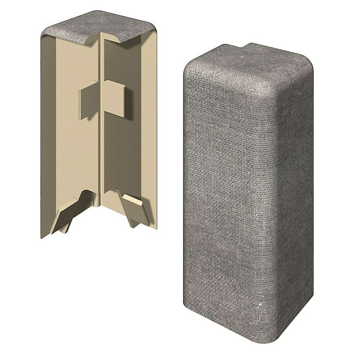Egger Außenecke Cubical (Stein grau, 2 Stk., Passend für: Egger Cubical Sockelleisten 14 x 58 mm) | BAUHAUS