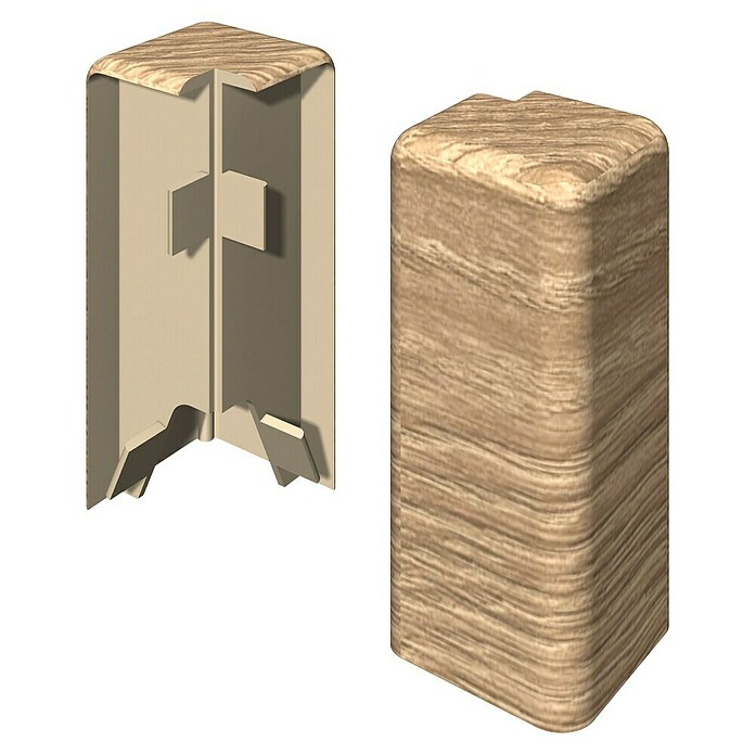 Egger Außenecke Cubical (Eiche taupe, 2 Stk., Passend für: Egger Cubical Sockelleisten 14 x 58 mm) | BAUHAUS