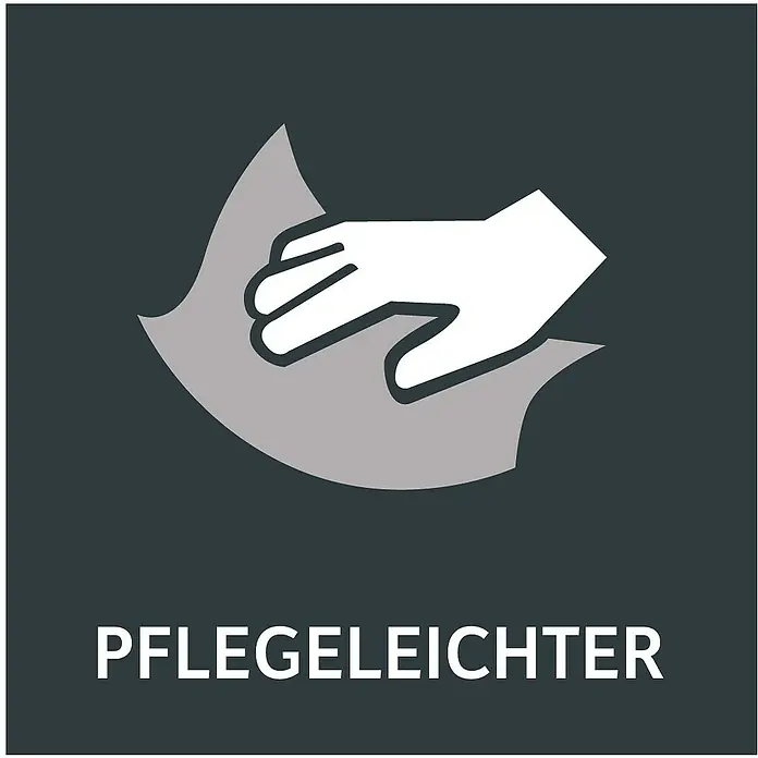 WPC-Terrassendiele Artwood - 300 x 12 x 2,8 cm, Grau - Symbol für pflegeleichte Produkte mit Hand und Tuch. Das Produkt ist leicht zu reinigen und zu pflegen.