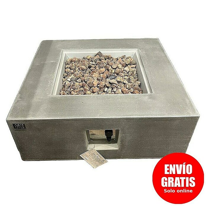 Nora Flames Brasero de gas Loa (16 kW, L x An x Al: 86 x 86 x 35 cm, Acero, Gris) | BAUHAUS