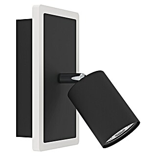 Eglo Foco de pared LED Rimbocchi 1 (7 W, L x An x Al: 18 x 10 x 14 cm, Negro, Blanco cálido)