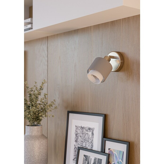 Eglo Foco de pared Bellizzini (7,5 W, Ø x Al: 9 x 11 cm, Gris, E14) | BAUHAUS