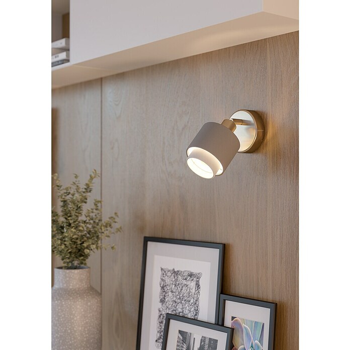 Eglo Foco de pared Bellizzini (7,5 W, Ø x Al: 9 x 11 cm, Gris, E14) | BAUHAUS