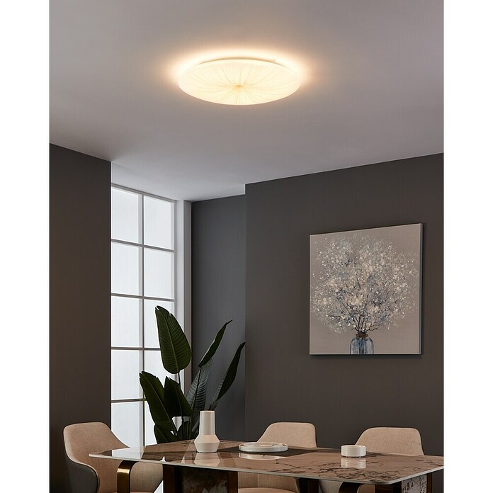 Plafón LED redondo Nieves (33 W, Ø x Al: 51 x 7 cm, Blanco, Blanco cálido) | BAUHAUS