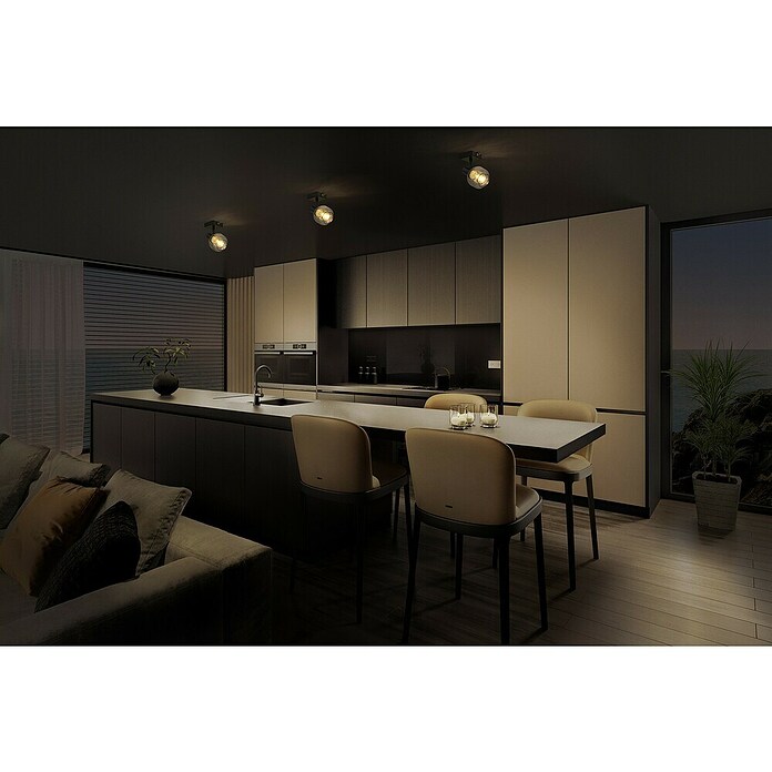 Ledvance Regleta LED Firefly (2,8 W, L x An x Al: 10,5 x 14,5 x 15,2 cm, Negro, Blanco cálido, 1 ud.) | BAUHAUS