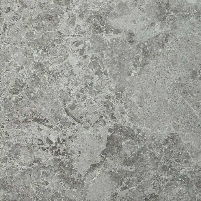BHS Showroom Pavimento porcelánico Marais - 60 x 60 cm, Gris, Mate, Rectificado - Baldosa de mármol gris con sutiles vetas blancas para un aspecto elegante. Ideal para interiores modernos y clásicos.