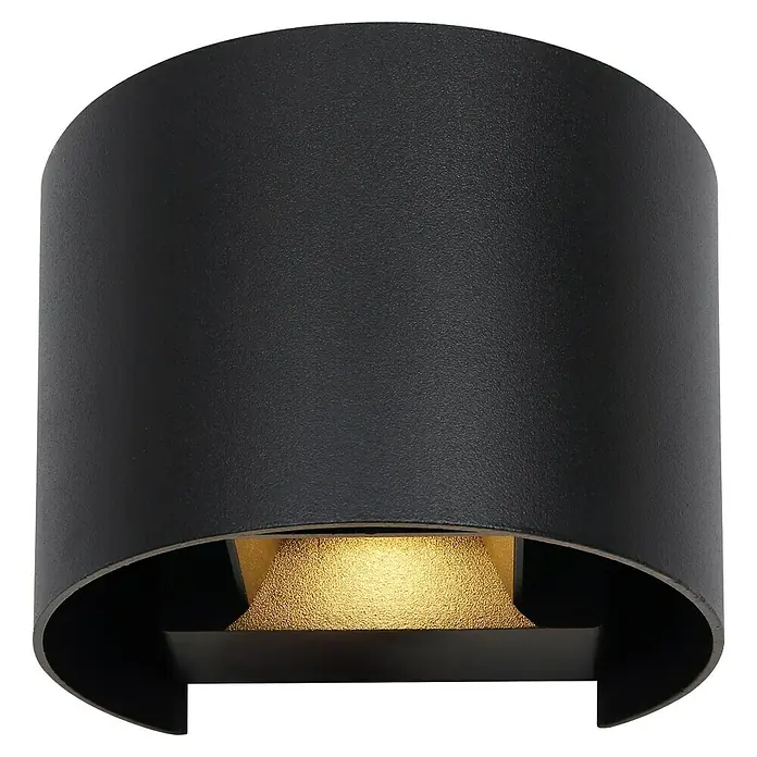 Globo Außenwandleuchte Veronika - 3 W, 11,7 x 13,7 x 10 cm, Anthrazit, IP54 - Die elegante schwarze Außenwandleuchte sorgt für stilvolle Beleuchtung. Robustes Design und warmes Licht für den Außenbereich.