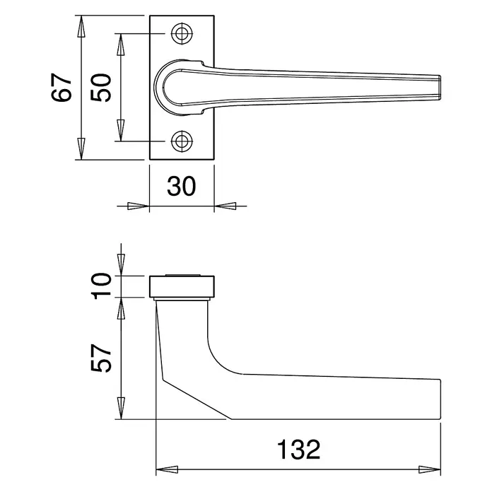 Portaferm LED-ZimmertürgarniturDrehbar