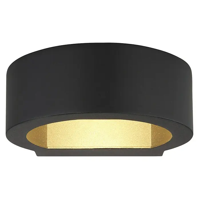 Globo LED-Außenwandleuchte Slice - 7 W, 15,6 x 16 x 5,5 cm, Anthrazit, IP54 - Moderne schwarze Wandleuchte mit warmem, goldenem Licht. Ein stilvolles Detail für jeden Raum und sorgt für eine angenehme Beleuchtung.