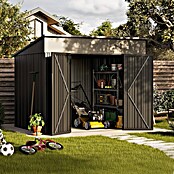 Hoggar Caseta para jardín Pioneer Y70 (Medidas ext. (An x Pr): 256 x 221 cm, Antracita, Acero, 5,66 m²) | BAUHAUS