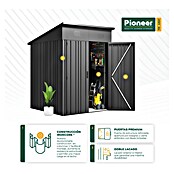 Hoggar Caseta para jardín Pioneer Y30 (Medidas ext. (An x Pr): 162 x 174 cm, Antracita, Acero, 2,82 m²) | BAUHAUS