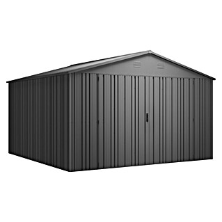 Hoggar Caseta para jardín Pioneer Y130 (Medidas ext. (An x Pr): 356 x 350 cm, Antracita, Acero, 12,46 m²)