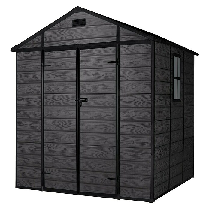 Hoggar Caseta de jardín One 4.6 Black (Medidas ext. (An x Pr): 229 x 200 cm, Plástico, Negro, Área: 4,6 m²) | BAUHAUS