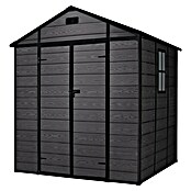 Hoggar Caseta de jardín One 4.6 Black (Medidas ext. (An x Pr): 229 x 200 cm, Plástico, Negro, Área: 4,6 m²) | BAUHAUS