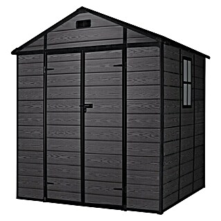 Hoggar Caseta de jardín One 4.6 Black (Medidas ext. (An x Pr): 229 x 200 cm, Plástico, Negro, Área: 4,6 m²)