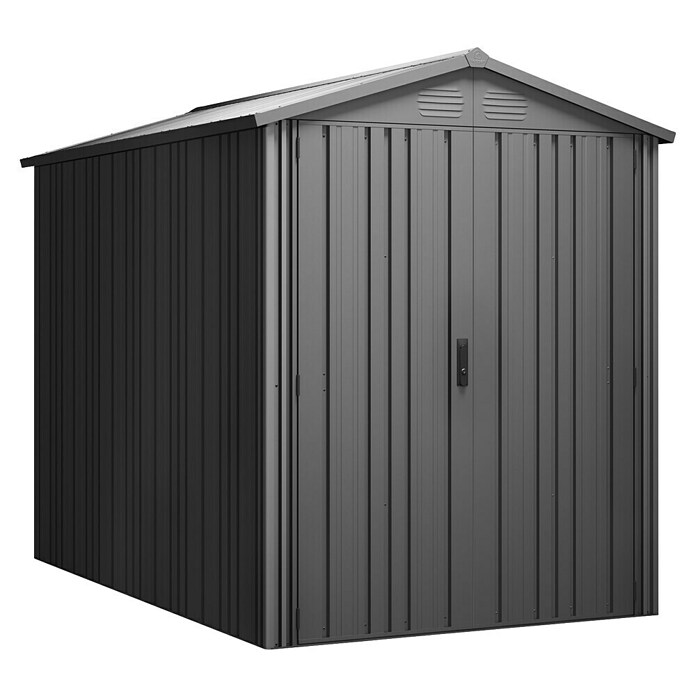 Hoggar Caseta para jardín Pioneer Y50 (Medidas ext. (An x Pr): 168 x 256 cm, Antracita, Acero, Área: 4,3 m²) | BAUHAUS