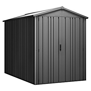 Hoggar Caseta para jardín Pioneer Y50 (Medidas ext. (An x Pr): 168 x 256 cm, Antracita, Acero, 4,3 m²)