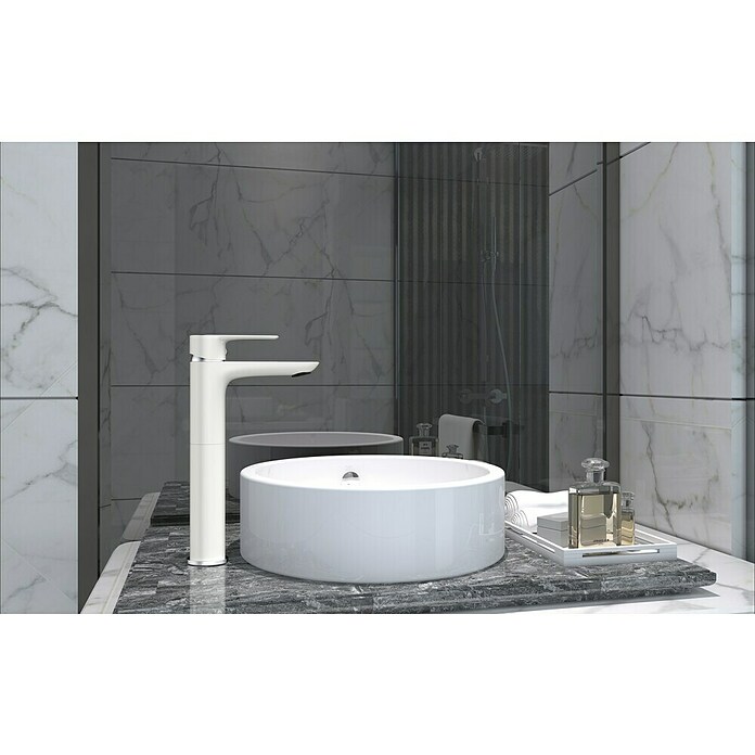 IO Cassio Grifo de lavabo alto (Cromo) | BAUHAUS