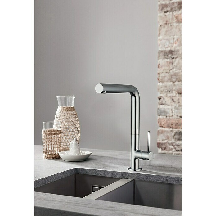 IO Grifo de cocina Silver (Cromo, Brillante) | BAUHAUS