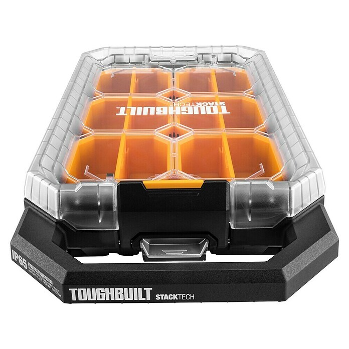 ToughBuilt StackTech Kutija s pretincima za male predmete  (D x Š x V: 9,4 x 26 x 4,7 cm, Plastika, Broj pretinaca: 12 Kom.) | BAUHAUS